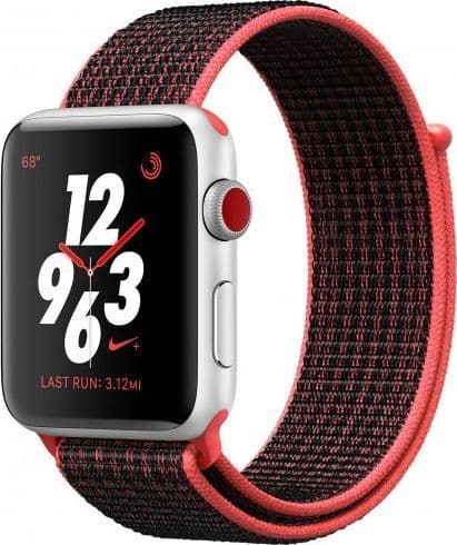 SKU: AKS065 Ремінець Woven Nylon для Apple Watch 38-40 mm Black/Red - Image 1
