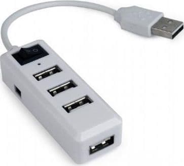 SKU: AKS261 USB хаб Gembird 4 x USB 2.0 White (UHB-U2P4-21) - Image 1