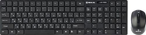 SKU: KM006 Комплект бездротовий Real-EL 9010 Kit Wireless 2.4GHz Black (ENG / RU / UA) - Image 1