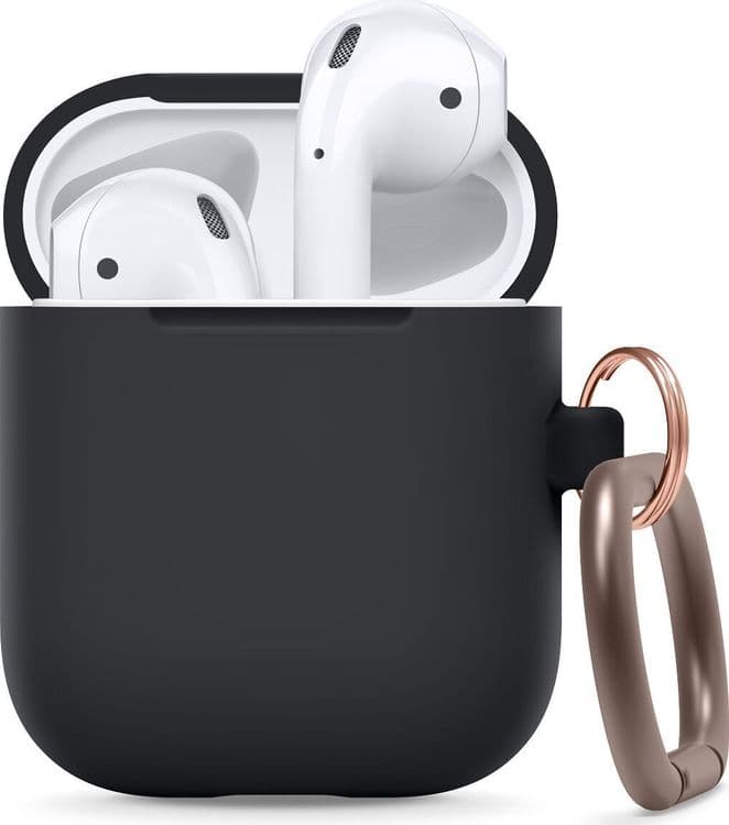 SKU: AKS022 Чохол Hang Silicone Case для Apple AirPods 1/2 Black (HANG-WH) - Image 1