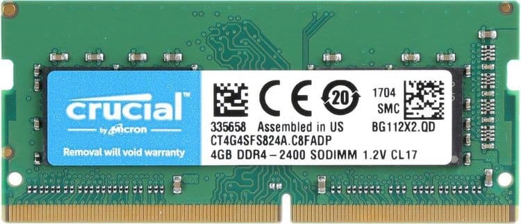 SKU: CT4G4SFS824A.C8FHP Модуль пам'яті Micron DDR4 4 Гб 2400 МГц (CT4G4SFS824A) вживаний - Image 1