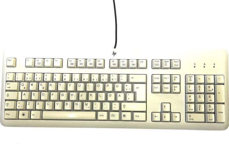 SKU: KL008 Клавіатура дротова HP KU-1156 USB White (ENG) Вживаний - Image 1