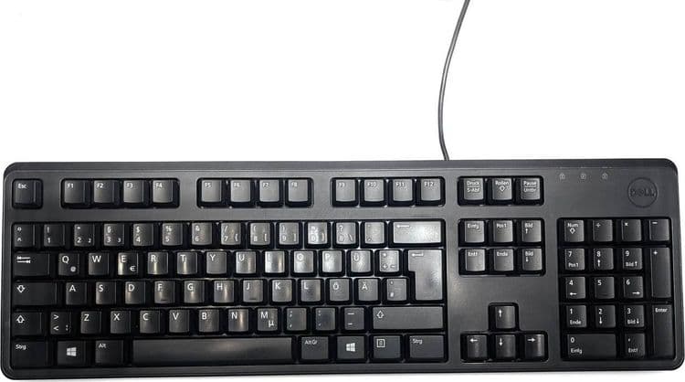 SKU: KL011 Клавіатура дротова Dell KB212-B USB Black (ENG) Вживаний - Image 1