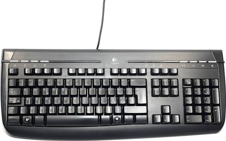 SKU: KL014 Клавіатура дротова Logitech Y-US76A USB Black (ENG) Вживаний - Image 1