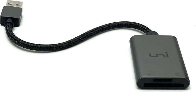 SKU: LPNA026814260 Кардрідер UNI USB to MicroSD/SD/ Silver (OpenBox) - Image 1