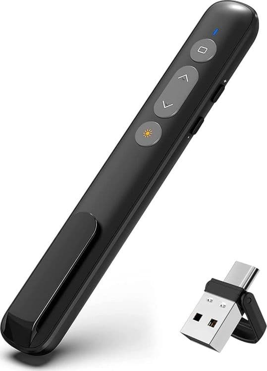 SKU: LPNHK155468499 Презентер TOKASS PowerPoint Remote Control Wireless 2.4GHz Black - Image 1