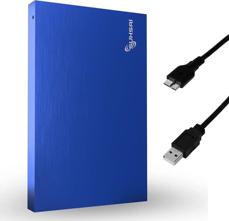 SKU: LPNHK183799005 Портативний зовнішній жорсткий диск SUHSAI на 500 ГБ сумісний з ігровим ПК, Mac, ноутбуком, Xbox, Xbox One, PS4 (синій) - Image 1
