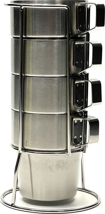 SKU: LPNIC085114243 Чашки для кави з нержавіючої сталі з 4 предметів - Image 1