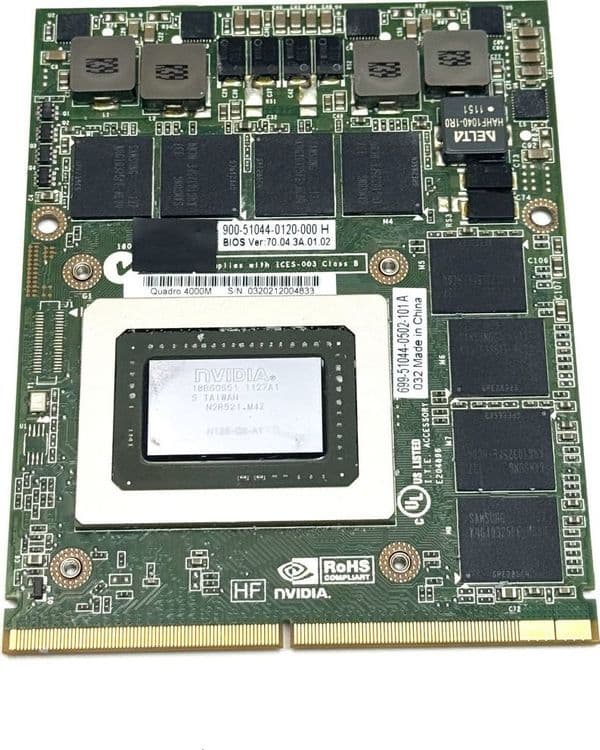 SKU: ZDP0991 Додаткова плата (Відеокарта NVIDIA Quadro M4000) для ноутбука Dell Precision M6600 (вживаний) - Image 1