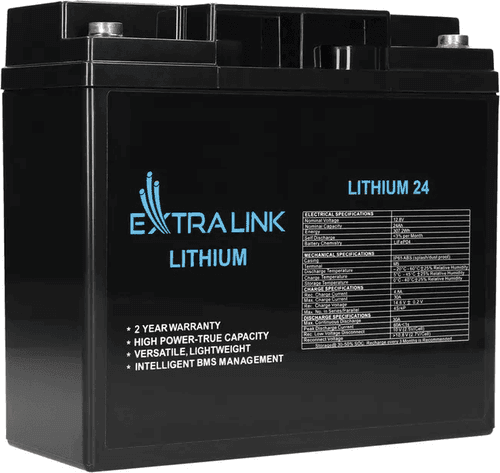 SKU: 11000145 Акумуляторна літієва батарея EXTRALINK LIFEPO4 12.8V 24AH, BMS - Image 1
