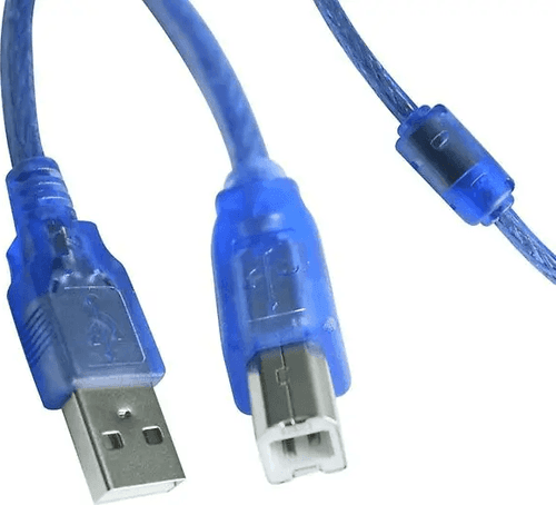 SKU: AD007 Кабель для принтера USB AM-BM 1м Blue (28AWG) - Image 1