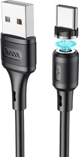 SKU: AKS001 Магнітний кабель Hoco USB to USB Type-C 1 м Чорний (X52) - Image 1