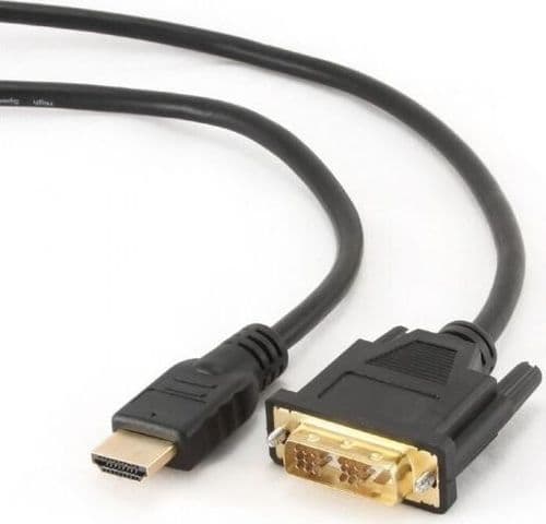 SKU: CB001 Кабель мультимедійний HDMI to DVI 1,8 м Cablexpert Чорний (CC-HDMI-DVI-6) - Image 1