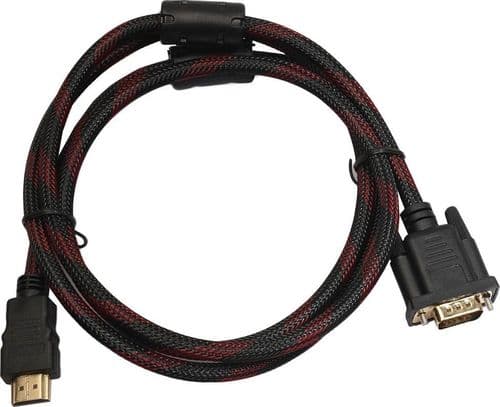 SKU: CB008 Кабель мультимедійний HDMI to VGA 3 м Чорний (HDMI-VGA) - Image 1