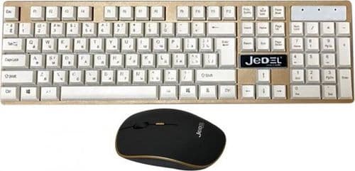 SKU: KM003 Комплект бездротовий Jedel RWS7000 Wireless 2.4GHz Gold / White (ENG / RU / UA) - Image 1