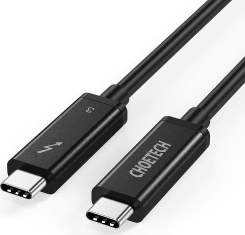 SKU: LPNHE757698583 Кабель Thunderbolt 3 USB Type-C to USB Type-C 2 м Чорний (OpenBox) - Image 1