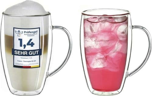 SKU: LPNHE758391566 Подвійний термостакан Creano з ручкою 250 мл, набір з 2 шт. - Image 1