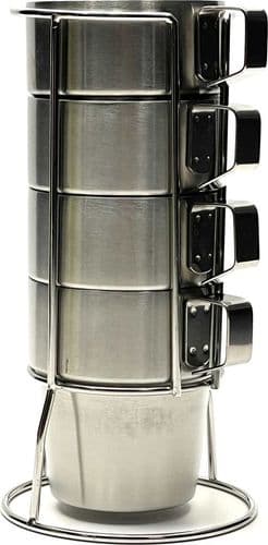 SKU: LPNIC085114243 Чашки для кави з нержавіючої сталі з 4 предметів - Image 1