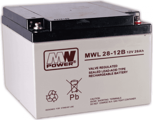 SKU: MWL 28-12B Акумулятор AGM MWL 28Ah 12V 10-12 років служби T13 - Image 1