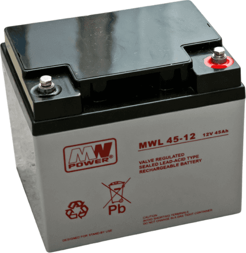SKU: MWL 45-12 Акумулятор AGM MWL 45Ah 12V 10-12 років служби - Image 1
