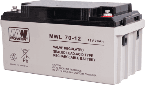 SKU: MWL 70-12 Акумулятор AGM MWL 70Ah 12V 10-12 років служби - Image 1