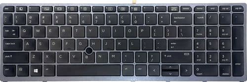 SKU: NKL003 Клавіатура для ноутбука HP ZBook 15 G3, 17 G3, 17 G4 Black/Grey - Image 1