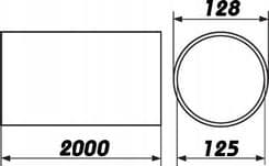 SKU: 1010224 Труба канал біла D125 2 м - Image 2