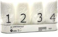 SKU: 10525658 VINTERFINT, 105.256.58 Блочна свічка без запаху, біла, 40 годин - Image 2