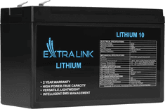 SKU: 11000147 Акумуляторна літієва батарея EXTRALINK LIFEPO4 12.8V 10AH, BMS - Image 1