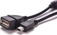 SKU: AKS008 Кабель перехідник OTG Mini USB to USB 0,1 м Чорний (A48451) - Image 3