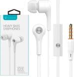 SKU: AKS041 Навушники дротові Celebrat Heavy Bass 3.5 мм (mini-Jack) White (D3) - Image 2