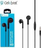 SKU: AKS042 Навушники дротові Celebrat Wired Earbuds 3.5 мм (mini-Jack) Black (G8) - Image 2