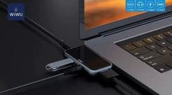 SKU: AKS259 Type-C хаб Wiwu 4 in 1 Black/Silver (T5 Pro) - Image 4