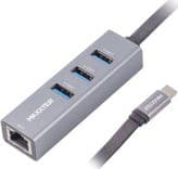 SKU: AKS285 Type-C хаб Maxxter TYPE-C TO GIGABIT ETHERNET, 3 PORTS USB 3.0 (NECH-3P-02) - Image 1