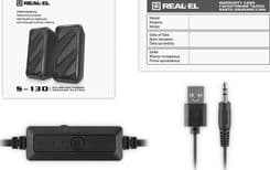 SKU: AKS321 Акустичні колонки REAL-EL S-130 USB Black (EL121100018) - Image 5