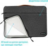 SKU: BAG005 Чохол для ноутбука Grand-X 13" Dark Grey (SLX-13D) - Image 2