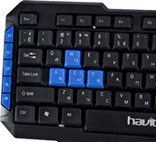 SKU: KL005 Клавіатура дротова Havit HV-KB327 USB Black (ENG / UA) - Image 2