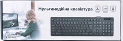 SKU: KL018 Клавіатура дротова Gembird KB-MCH-04-UA USB Black (ENG / RU / UA) - Image 4