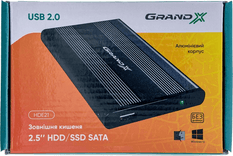 SKU: KP013 Зовнішня кишеня Grand-X HDE21 для HDD/SSD 2.5" SATA III - Image 2