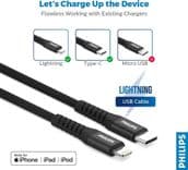 SKU: LPNA027185621 Кабель PHILIPS DLC5206L USB Type-C to Lightning - Image 2