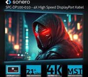 SKU: LPNHE768324606 Кабель мультимедійний Sonero 4K DisplayPort to DisplayPort 1 м Gray - Image 4