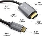 SKU: LPNHK151424559 Кабель мультимедійний Type-C to HDMI 1,8 м KabelDirekt Чорний (OpenBox) - Image 5