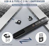 SKU: LPNHK155468499 Презентер TOKASS PowerPoint Remote Control Wireless 2.4GHz Black - Image 3