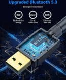 SKU: LPNHK158767521 Адаптер Maxuni USB Bluetooth Dongle 5.3 EDR для ноутбука, ПК - Image 7