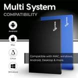 SKU: LPNHK183799005 Портативний зовнішній жорсткий диск SUHSAI на 500 ГБ сумісний з ігровим ПК, Mac, ноутбуком, Xbox, Xbox One, PS4 (синій) - Image 3