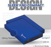 SKU: LPNHK183799005 Портативний зовнішній жорсткий диск SUHSAI на 500 ГБ сумісний з ігровим ПК, Mac, ноутбуком, Xbox, Xbox One, PS4 (синій) - Image 2