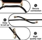 SKU: LPNIC084876274 Чохол зі шнурком Yutwo для Honor 70 Black/Gold - Image 5