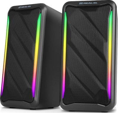 SKU: AKS321 Акустичні колонки REAL-EL S-130 USB Black (EL121100018) - Image 1