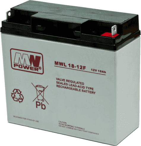 SKU: MWL 18-12F Акумулятор AGM MWL 18Ah 12V 10-12 років служби F3 - Image 1