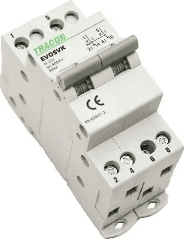 SKU: SVK2-63 Перемикач навантаження Tracon Electric SVK2-63 I-0-II 2P 63A 230V AC - Image 1